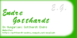 endre gotthardt business card